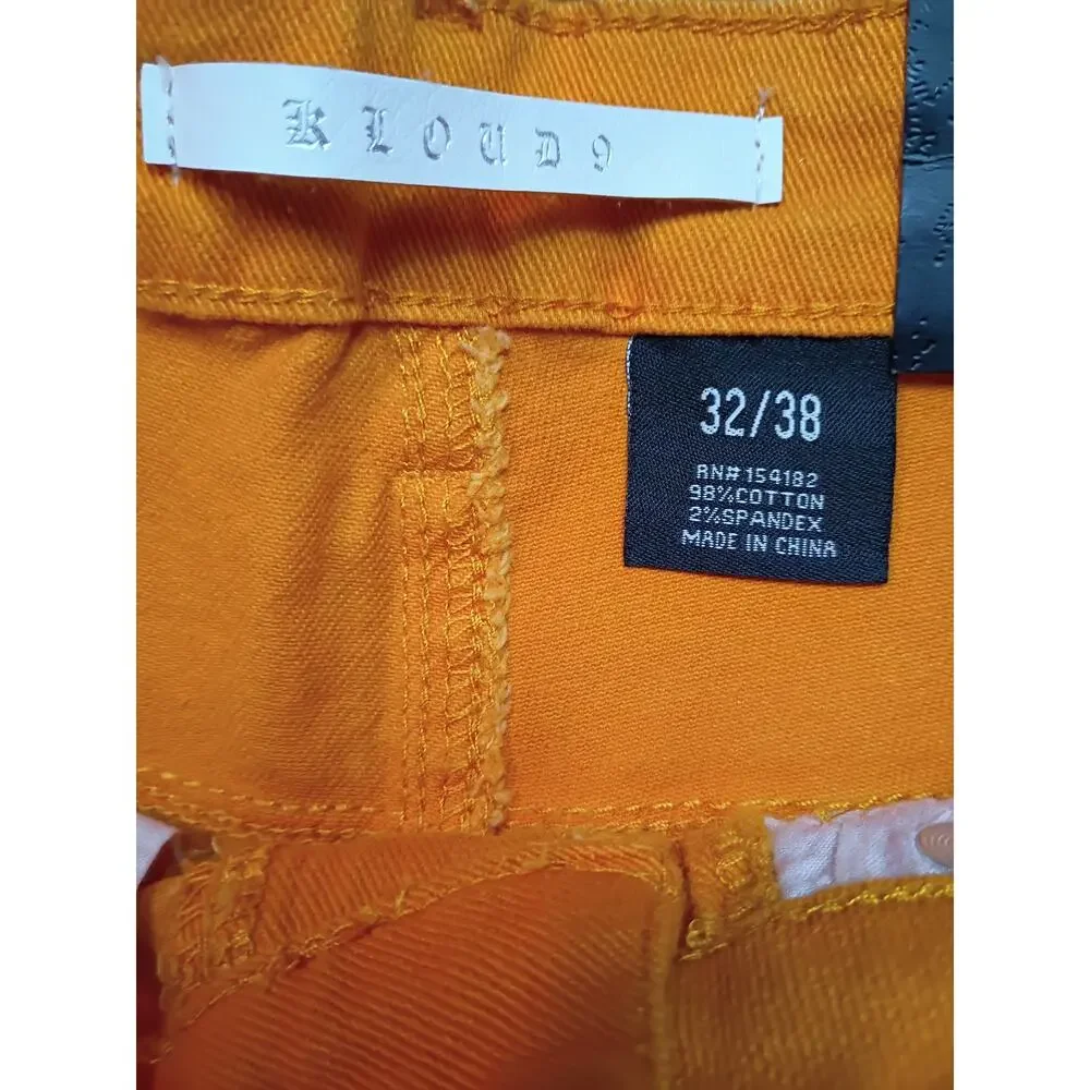 Kloud9 New York Orange Stack Fit Jeans - Size 32x38 NWT - Picture 4 of 8